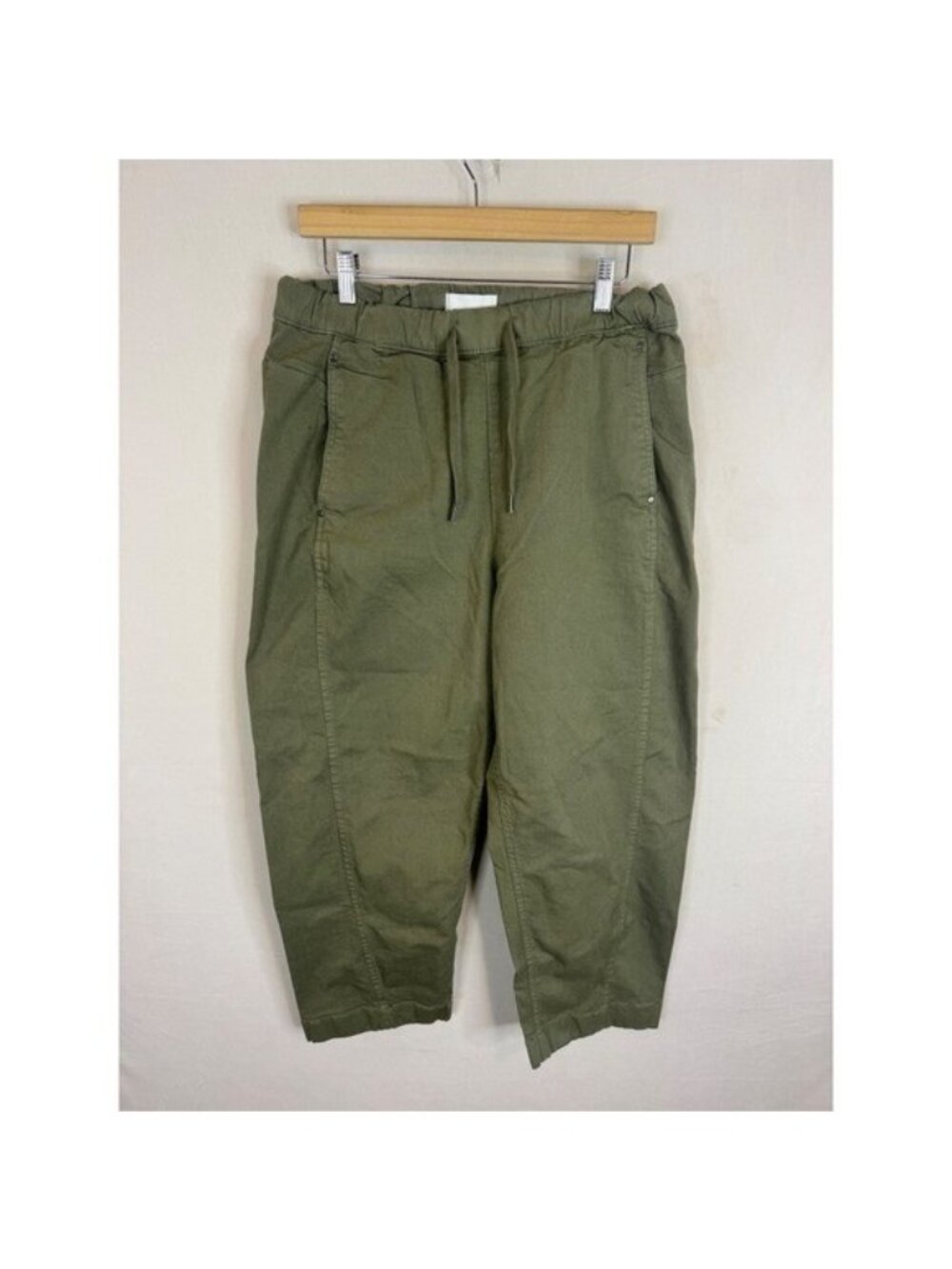 DU/ER Pimlico Performance Canvas Drawstring Pants Olive Green Large L x 26